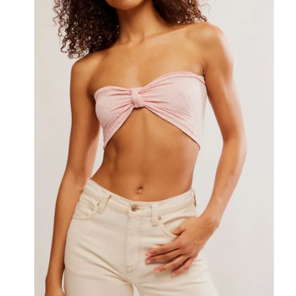 Coachella Boho 🎸🌸💃Knotted Summer Bandeau Top - Free People - Size L/XL - NWT